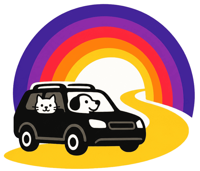 icono de taxi con perro y gato